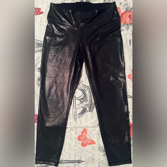 NWOT GapFit Recycled High Rise Power Shine Leggings sz Large Petite Go-Dry - Picture 4 of 15